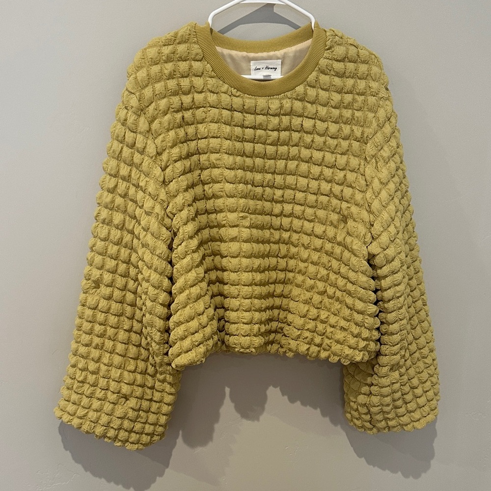 Cozy Textured Yellow Blouse